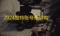2024推特账号低价购，两元自动发货稳